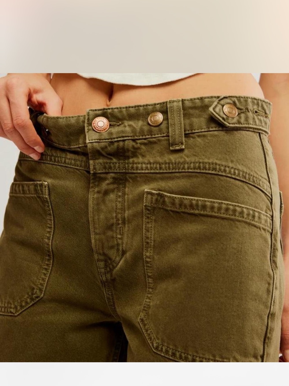 Free people olive Sz 28 guc - Picture 2 of 4